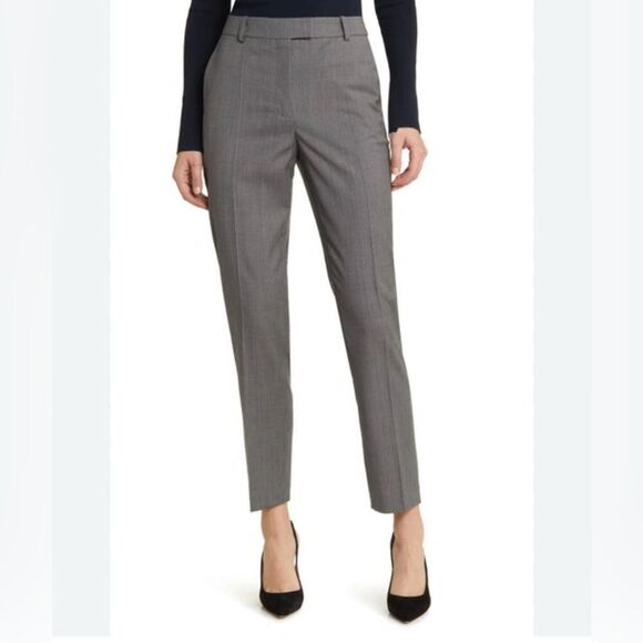 HUGO BOSS size 30 virgin wool Elegant Gray Women's Pants tapered - Picture 1 of 8